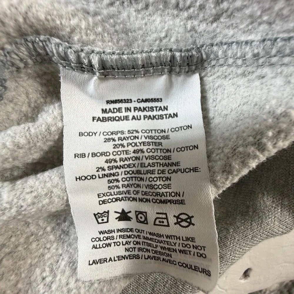 Nike‎ Pullover Hoodie Mens Large Gray Sweatshirt Casual Athletic Distressed